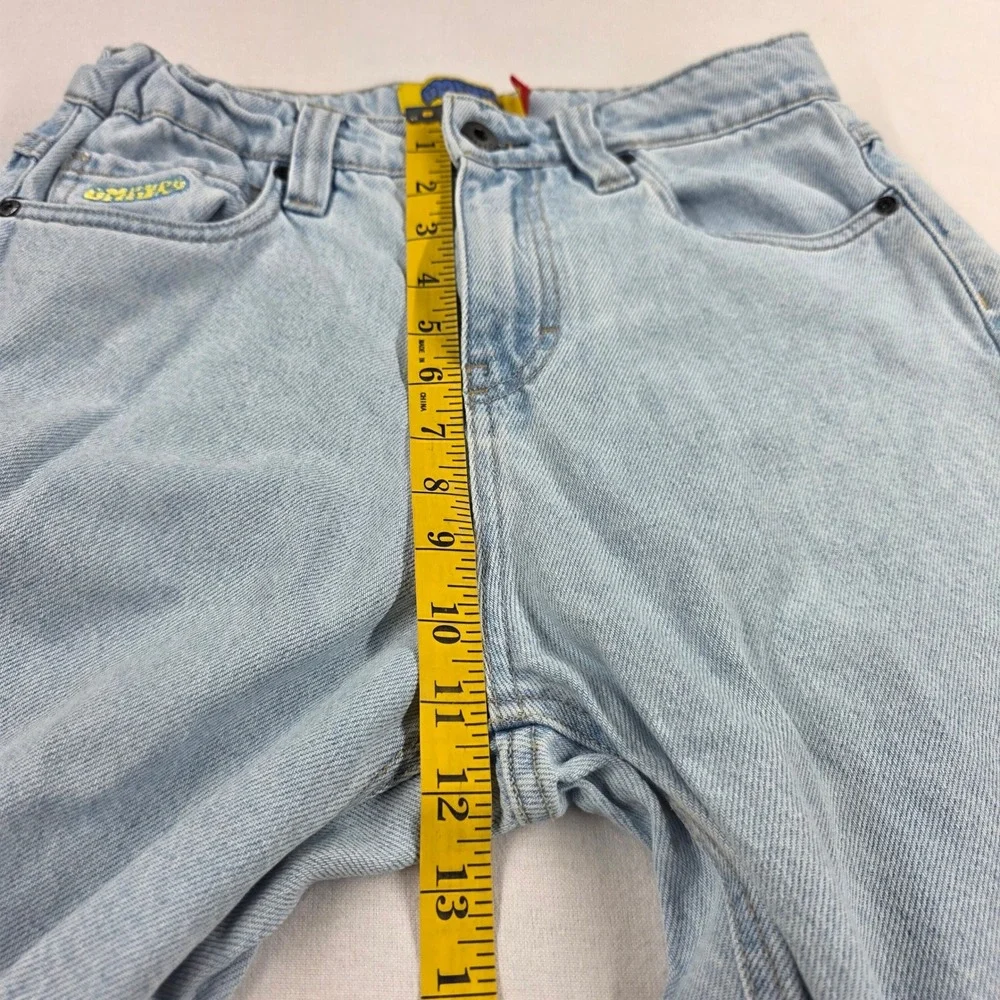 Empyre Kids Baggy Skate Jeans Light Wash Denim Size 25 Adjustable Streetwear